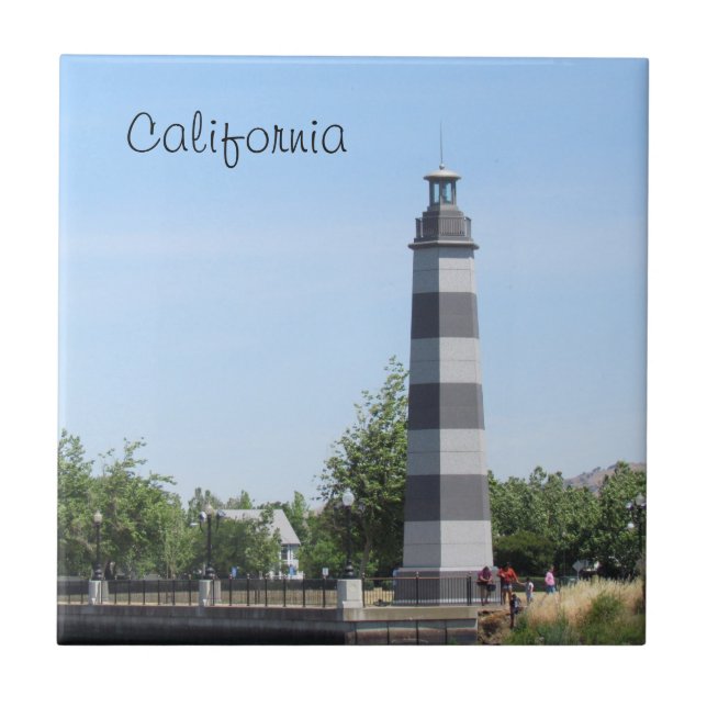 Cerâmica Azulejo - Farol de Suisun Harbor (Frente)