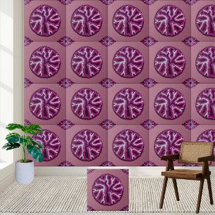 Cerâmica Azulejo Fatia de Geodo de Agitação Rosa