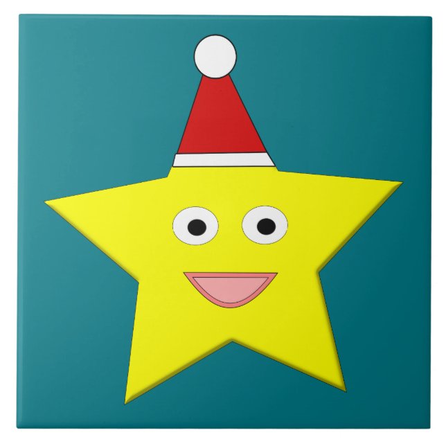 Cerâmica Azulejo Feliz de Natal (Frente)