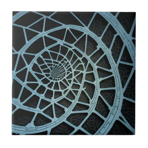 Cerâmica Azulejo Fibonacci Espiral Moderno de Arte