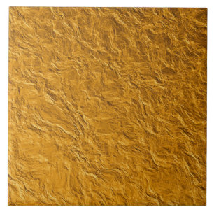 Cerâmica Azulejo - Folha de Ouro Texturizado