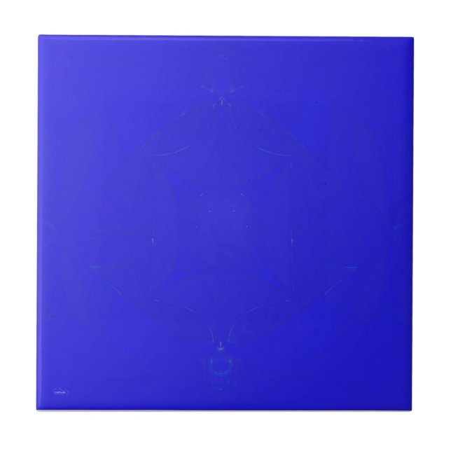 Cerâmica Azulejo fractal azul escuro Peça 5 de 6 (Frente)