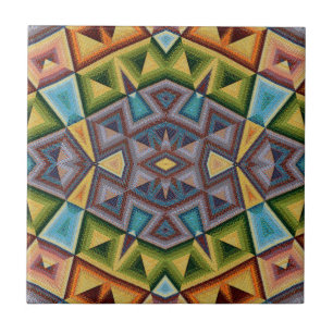 Cerâmica Azulejo Geométrico Design Cerâmico de Várias Co