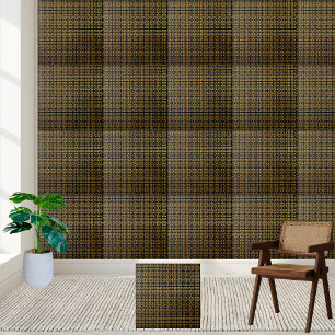 Cerâmica Azulejo Geométrico Dourado e Preto de Luxo