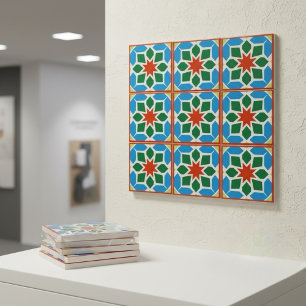 Cerâmica Azulejo Geométrico Marroquino de Decoração em Cerâ