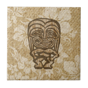 Cerâmica Azulejo havaiano Trivet do bar de Ku-Tiki Tiki