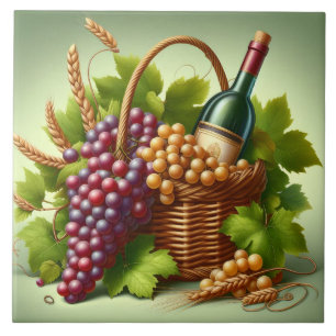 Cerâmica Azulejo Impressão de Uvas