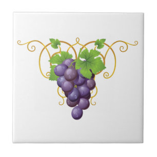 Cerâmica Azulejo Impressão de Uvas