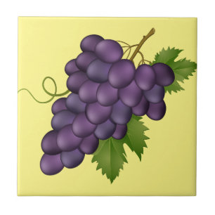 Cerâmica Azulejo Impressão de Uvas