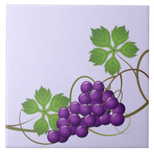 Cerâmica Azulejo Impressão de Uvas