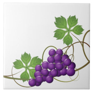 Cerâmica Azulejo Impressão de Uvas