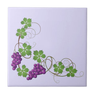 Cerâmica Azulejo Impressão de Uvas