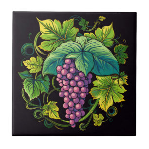 Cerâmica Azulejo Impressão de Uvas