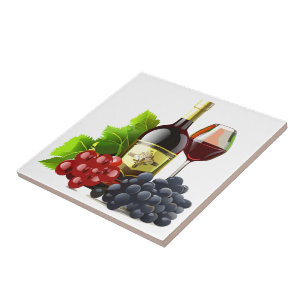 Cerâmica Azulejo Impressão de Uvas de Vinho