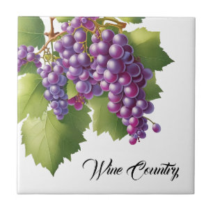 Cerâmica Azulejo Impressão de Uvas para Vinhos