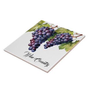 Cerâmica Azulejo Impressão de Uvas para Vinhos