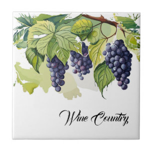 Cerâmica Azulejo Impressão de Uvas para Vinhos