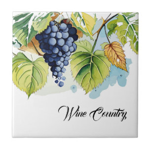 Cerâmica Azulejo Impressão de Uvas para Vinhos
