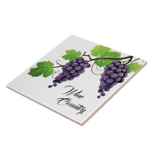 Cerâmica Azulejo Impressão de Uvas para Vinhos