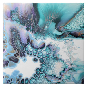 Cerâmica Azulejo - Impressão Giclee de Tinta Alcoólica Abst