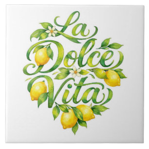 Cerâmica Azulejo Italiano de Limão La Dolce Vita