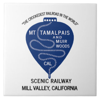 Cerâmica Azulejo Mais Tortuoso Trem de Mt Tamalpais