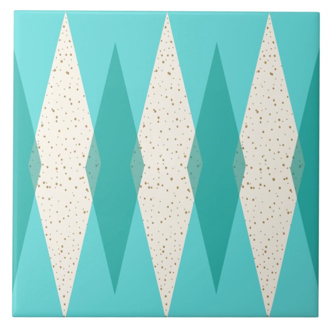 Cerâmica Azulejo moderno de Argyle do meio século (Frente)