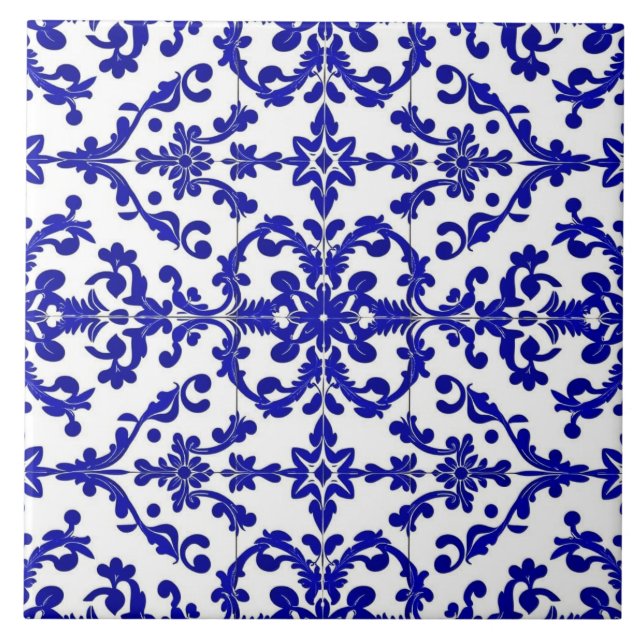 Cerâmica azulejo mosaico de videira real (Frente)