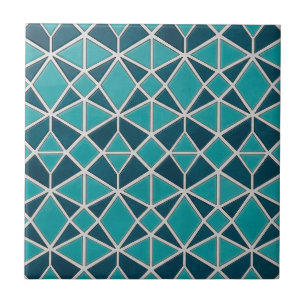 Cerâmica Azulejo Mosaico Geométrico de Diamante Turquesa de