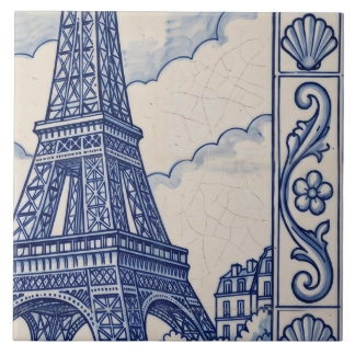 Cerâmica Azulejo Mural de Paris Telha 4 de 6 Meio Direito