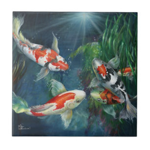 Cerâmica Azulejo - O Koi Pond de Kathy