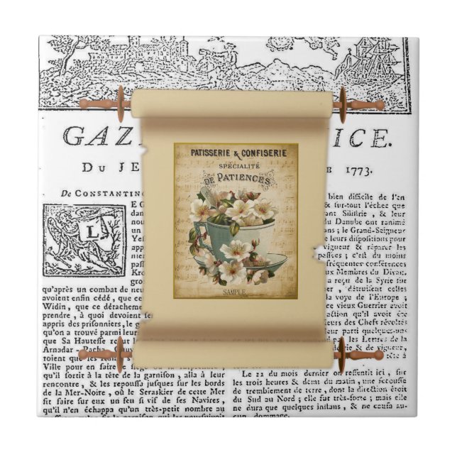 Cerâmica Azulejo Paris France News (Frente)