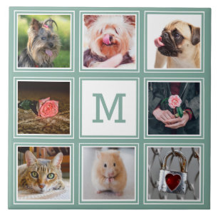 Cerâmica Azulejo personalizado de Fotografias e Monograma