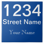 Cerâmica Azulejo Personalizado de Número de Casa<br><div class="desc">Faça seu próprio número de casa.  Adicione sua rua e o nome ou nome comercial.</div>