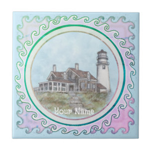 Cerâmica Azulejo personalizado do Farol de Cabo Cod