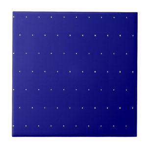 Cerâmica Azulejo Pontilhado de Azul e Branco