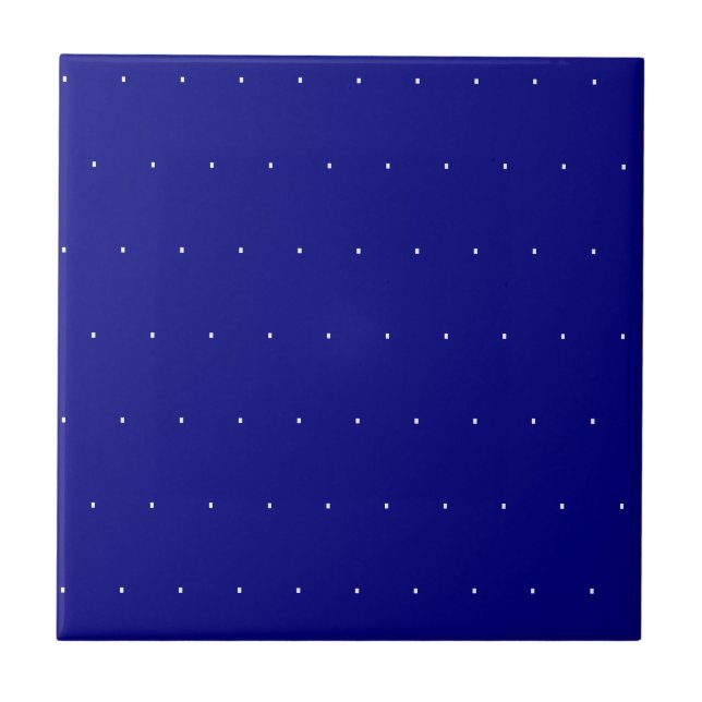 Cerâmica Azulejo Pontilhado de Azul e Branco (Frente)
