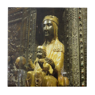 Cerâmica azulejo preto de montserrat do madonna