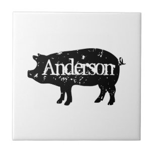 Cerâmica Azulejo quadrado personalizado de silhoutte de por