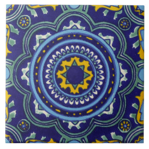 Cerâmica Azulejo - Reprodução de um azulejo mexicano