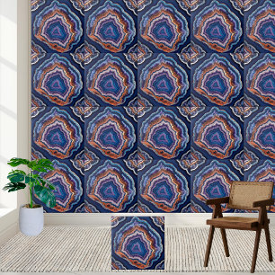 Cerâmica Azulejo Roxo-Vibrante e de Gato de Agato Azul
