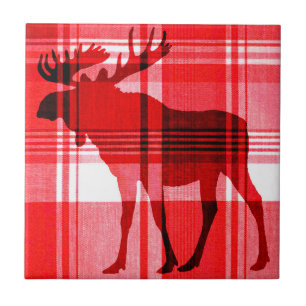 Cerâmica Azulejo ruivo de xadrez vermelho-claro