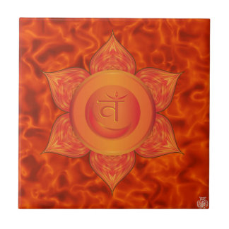 Cerâmica Azulejo sacral de Chakra