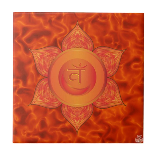 Cerâmica Azulejo sacral de Chakra (Frente)