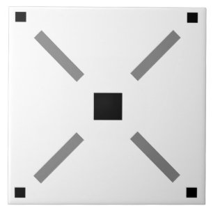 Cerâmica Azulejo simples de quadrados preto e branco