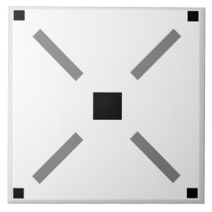 Cerâmica Azulejo simples de quadrados preto e branco