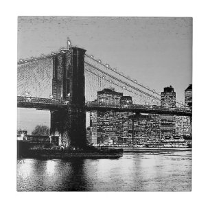 Cerâmica Azulejo Trabalho de arte da ponte Brooklyn