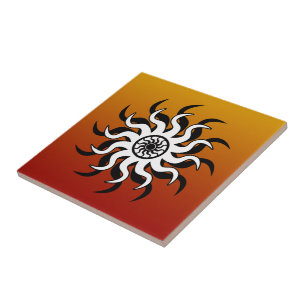 Cerâmica Azulejo tribal do design do sudoeste de Sun