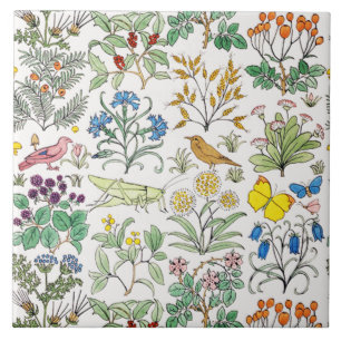 Cerâmica Azulejo Trivet da arte do jardim do Apothecary de