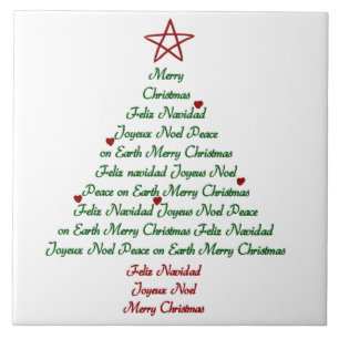 Cerâmica Azulejo Trivet da árvore de Natal